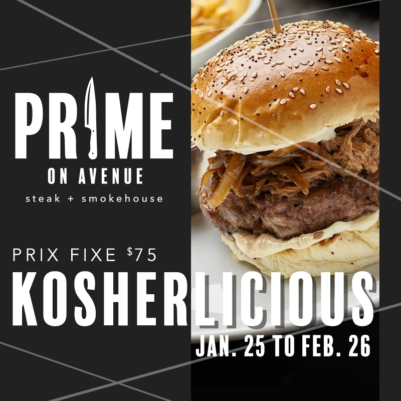 Prime on Avenue Kosherlicious Prix Fixe $75